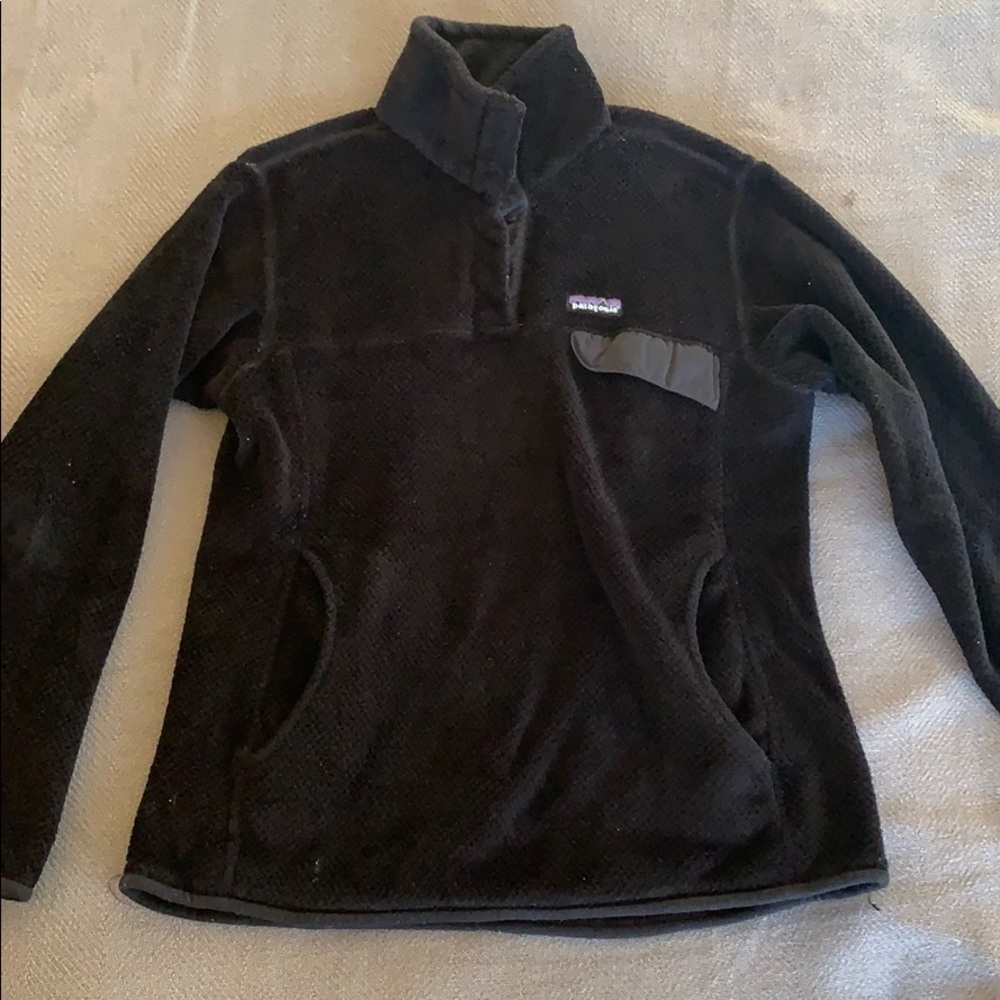 Patagonia Re-Tool Black Snap-T Fleece Pullover